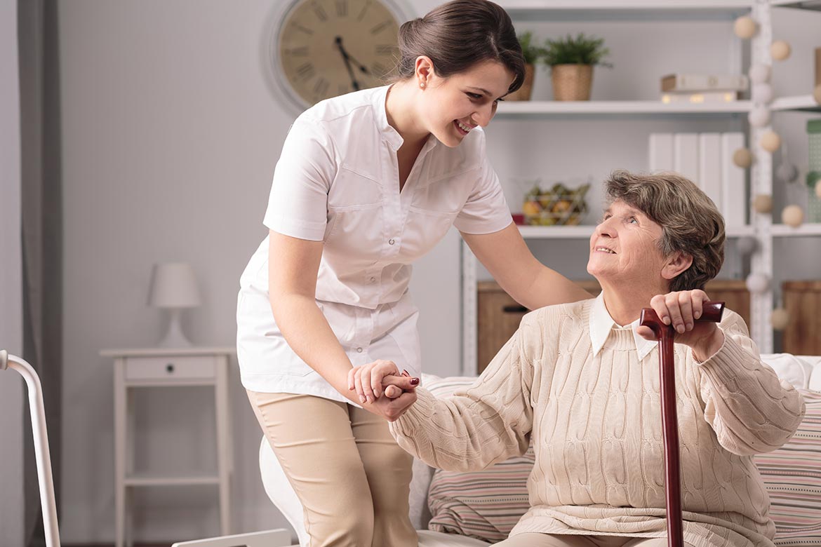 Nurse providing compassionate home healthcare